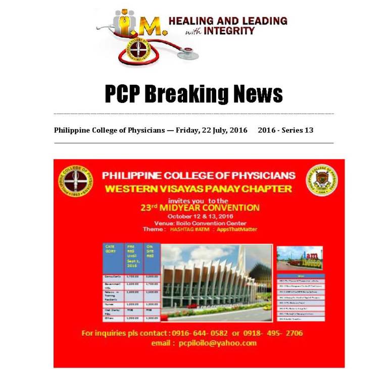 13th PCP Breaking News 23rd Midyr Convention Page 1
