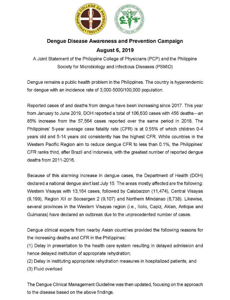 Joint Statement Dengue Page 1